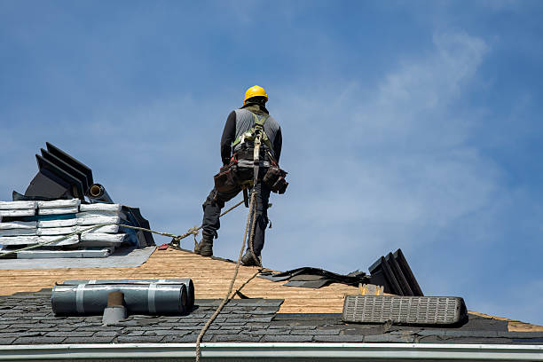 Professional Flat Roof Repair technician working in Hebron, OH